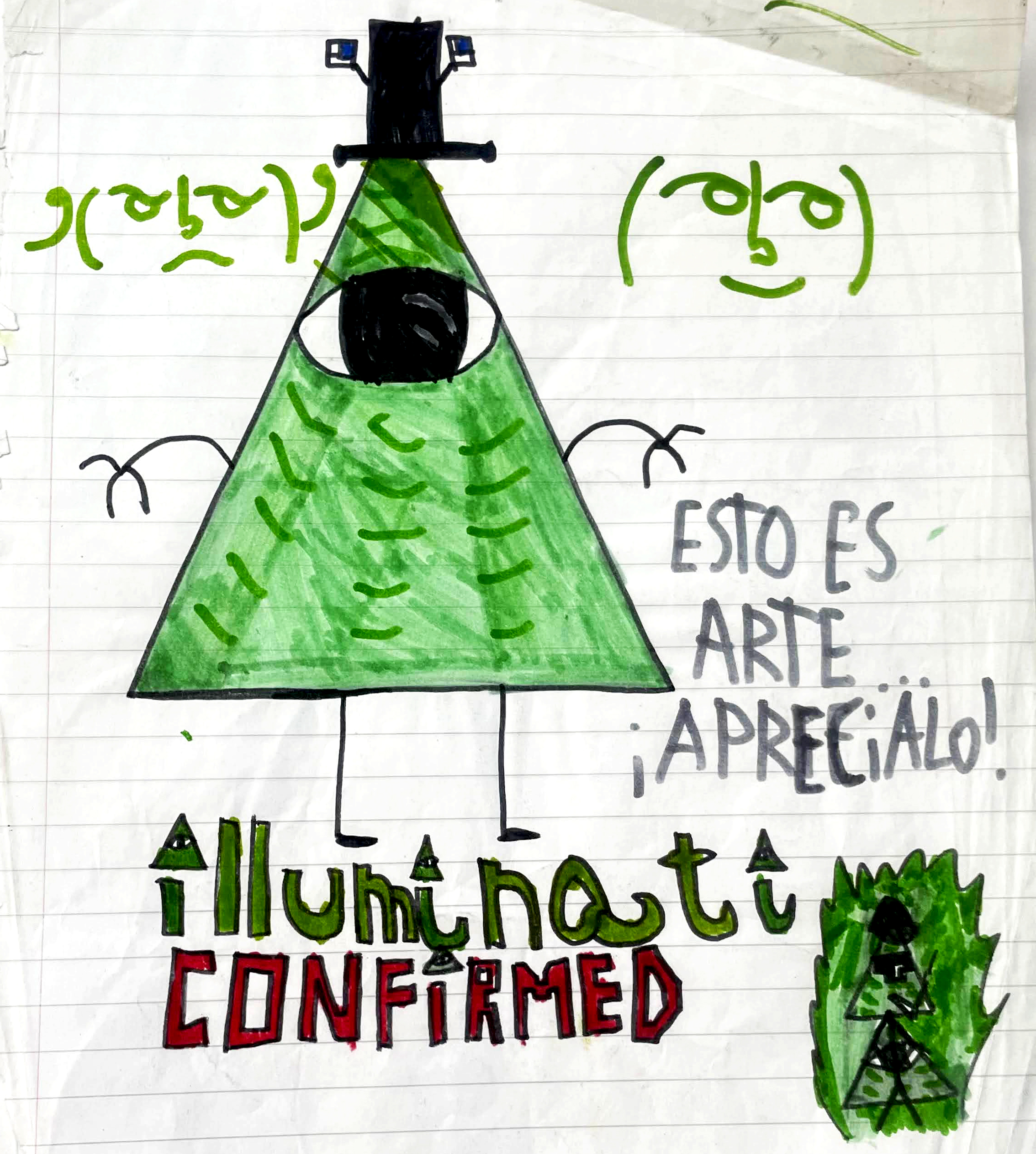 Dibujo de Illuminati e Illuminati Man