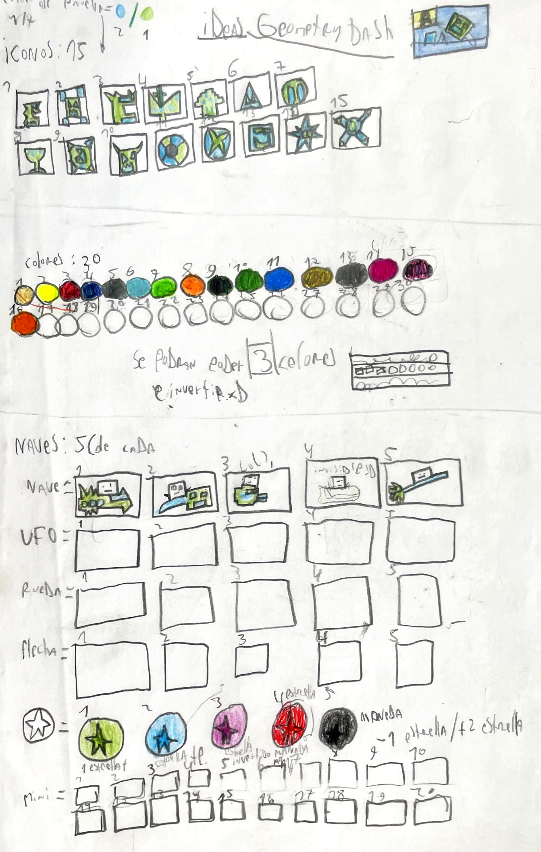 Ideas para Geometry Dash con más colores
