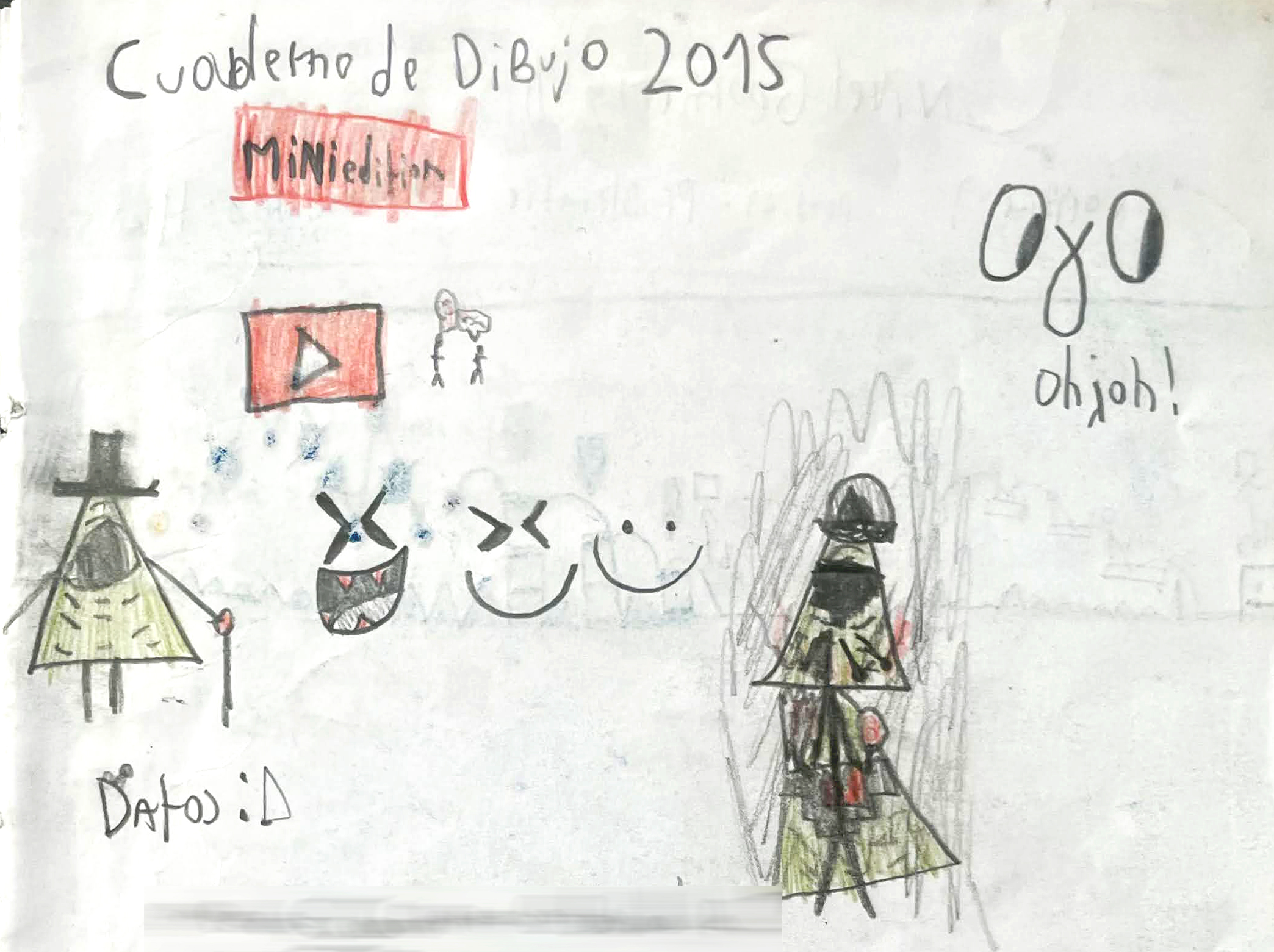Portada cuaderno de dibujo 2015 (Versión pequeña, era otro cuaderno)