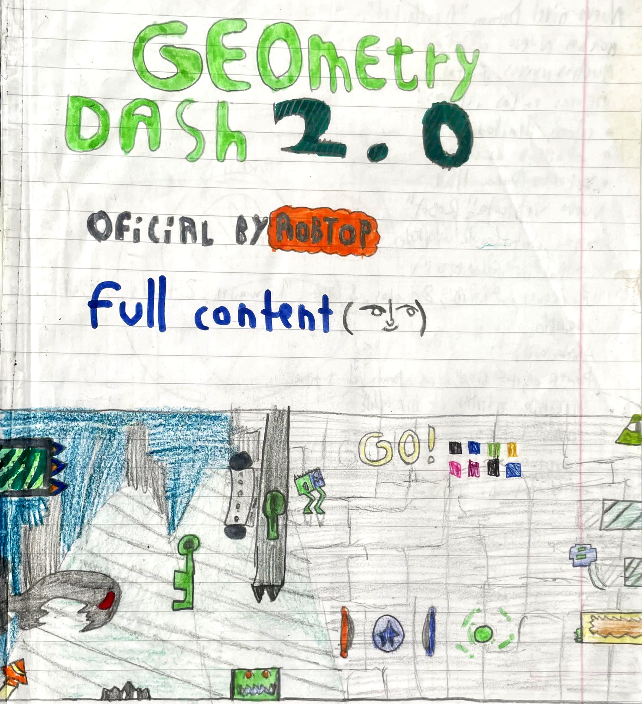 Mini-cuaderno de Geometry Dash 2.0, todo el contenido - Portada