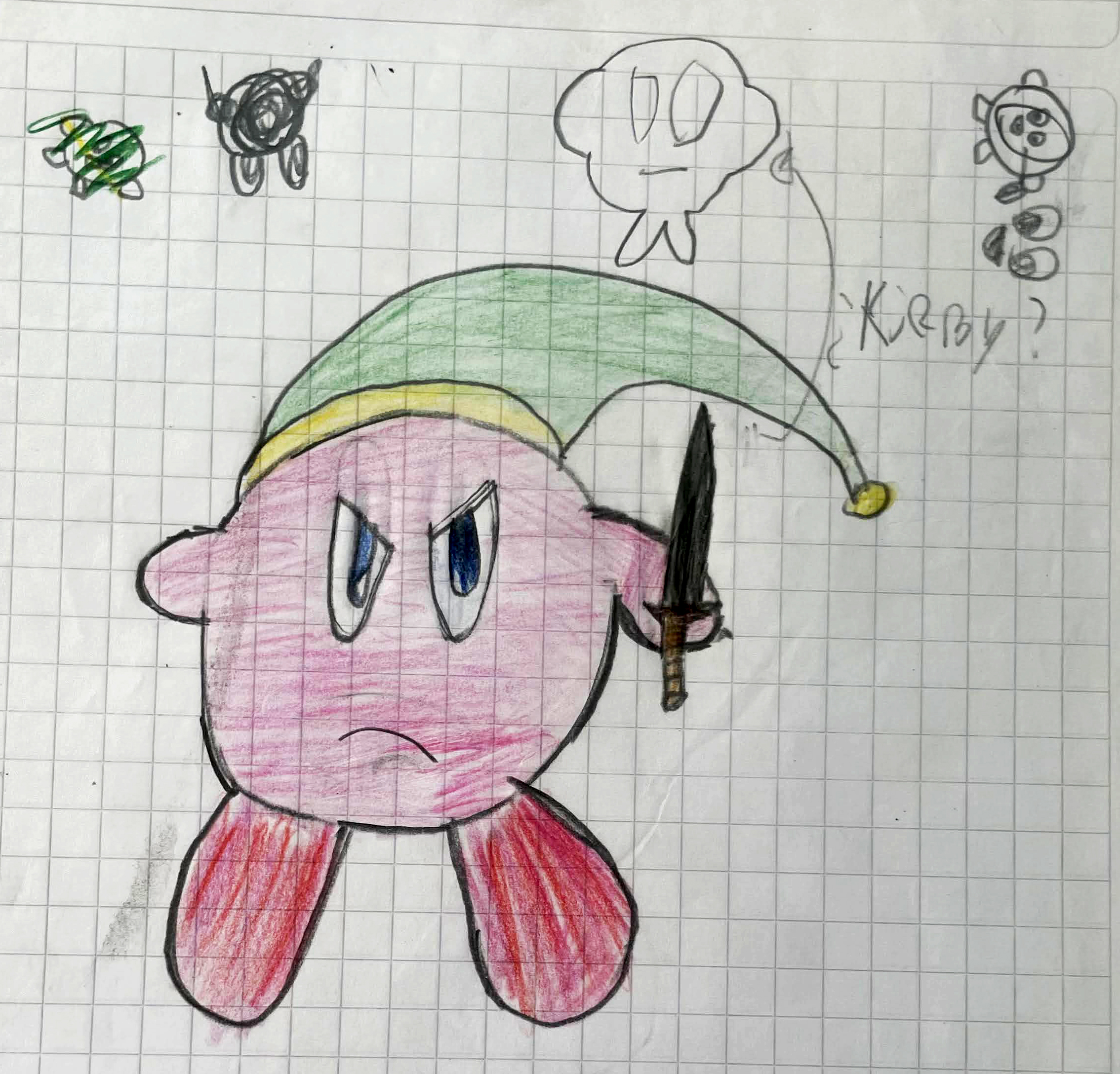 Dibujo de Kirby espadachín