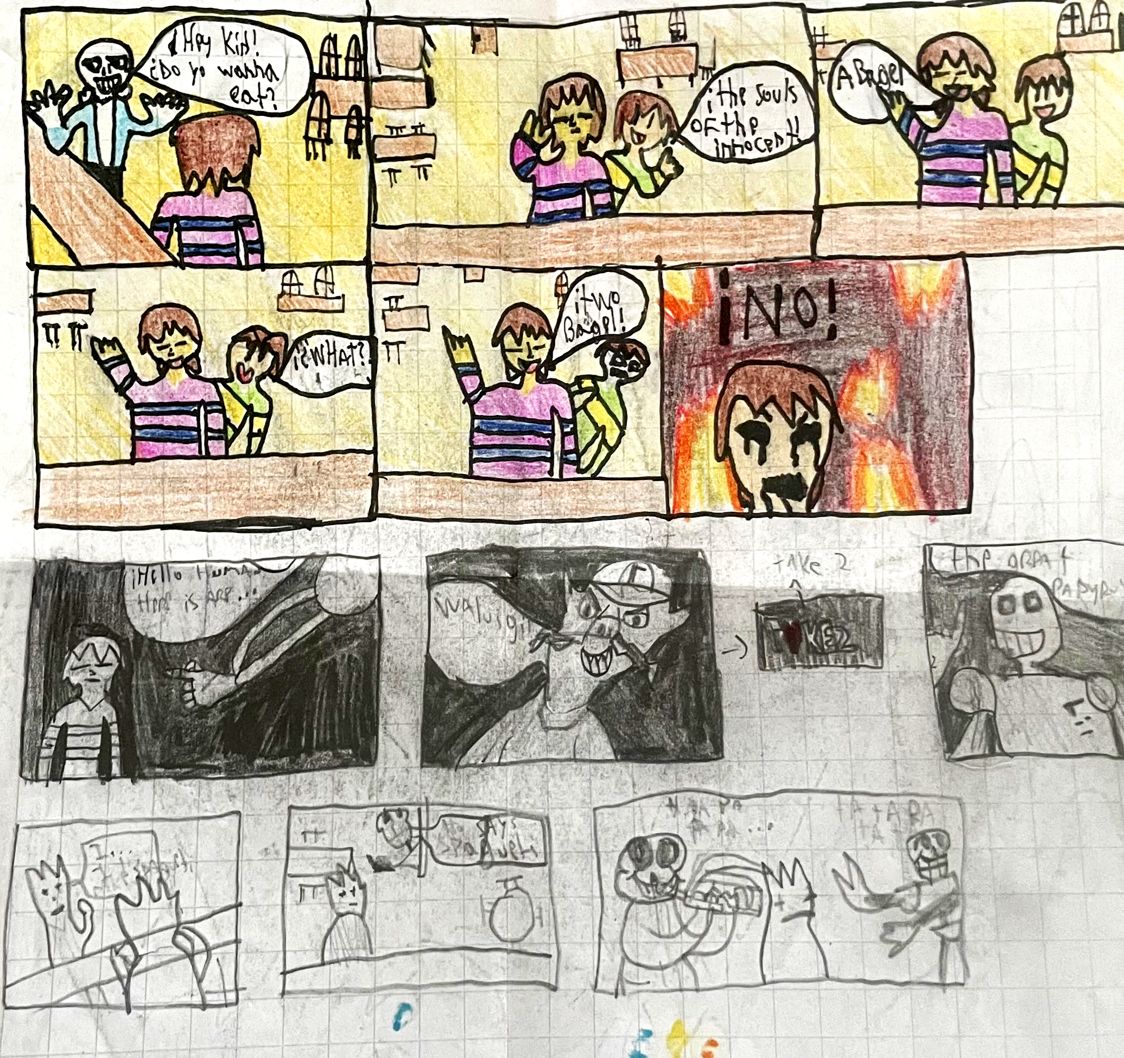 Comic de Undertale, basado en memes de la época