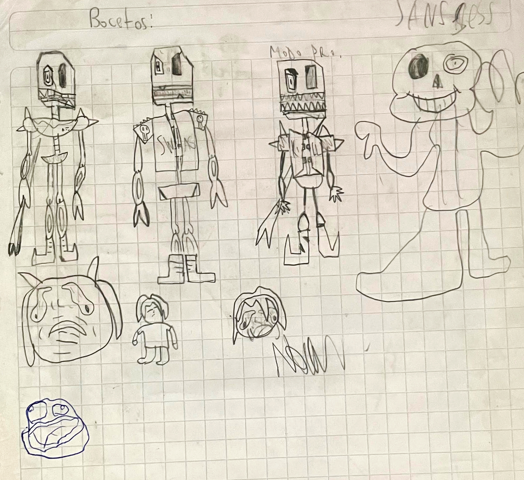 Bocetos Undertale