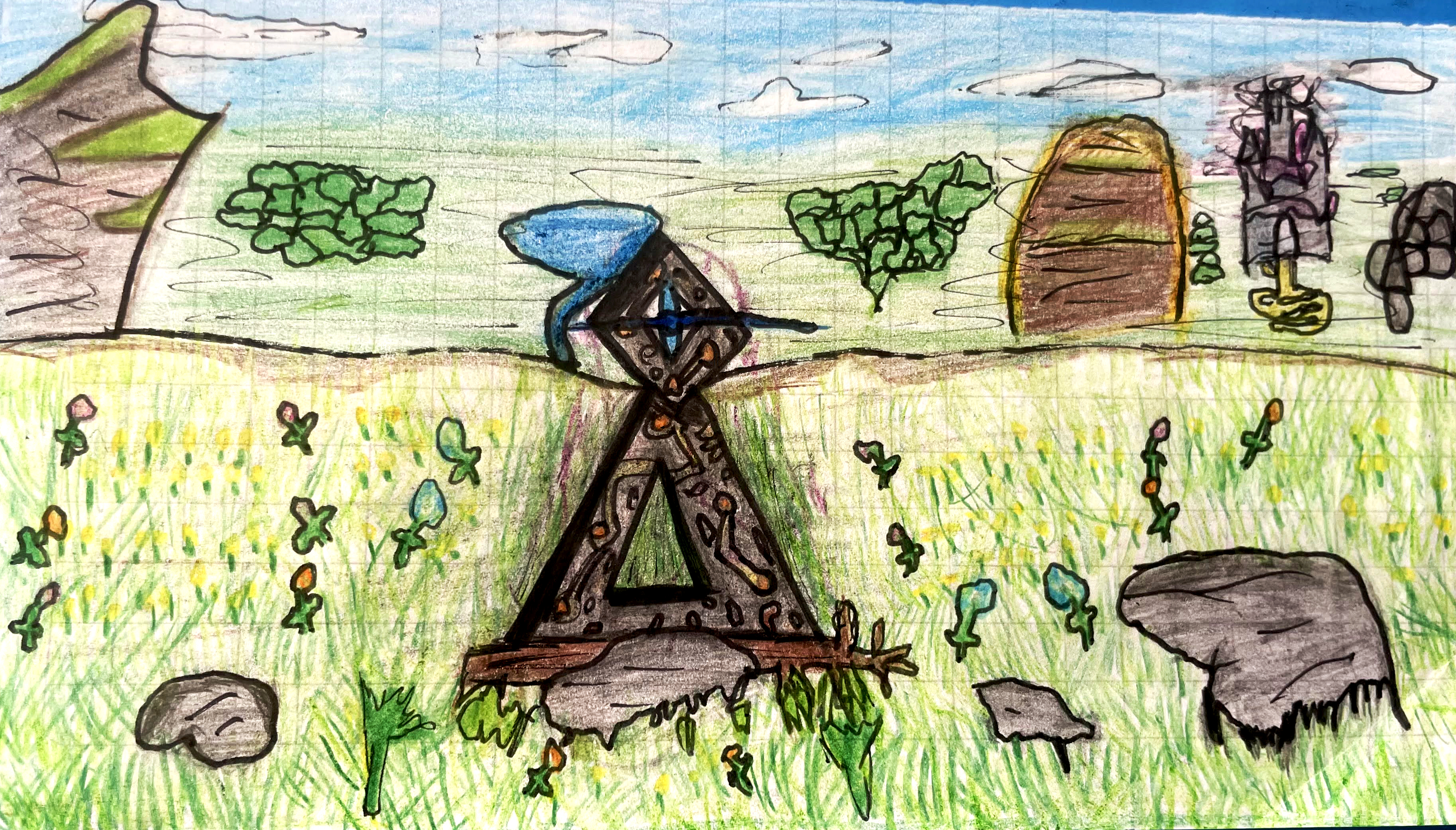 Dibujo inspirado en Zelda Breath of the Wild con libertad creativa