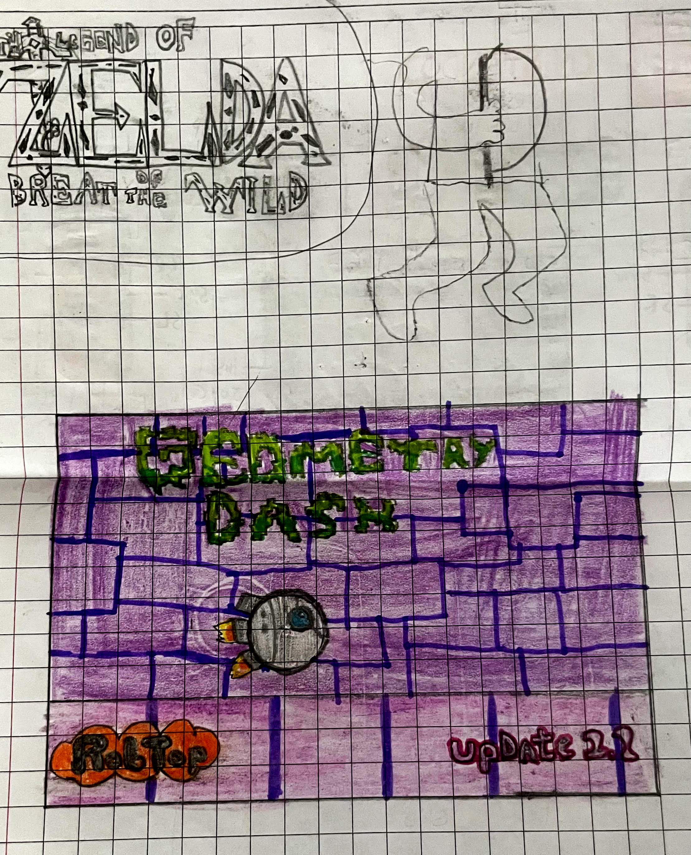 Zelda BotW logo y Geometry Dash 2.2 Sneak Peek