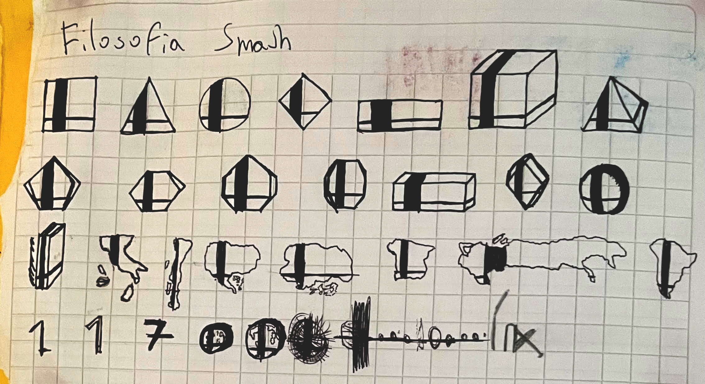 Distintas formas con el logo de Smash Bros.