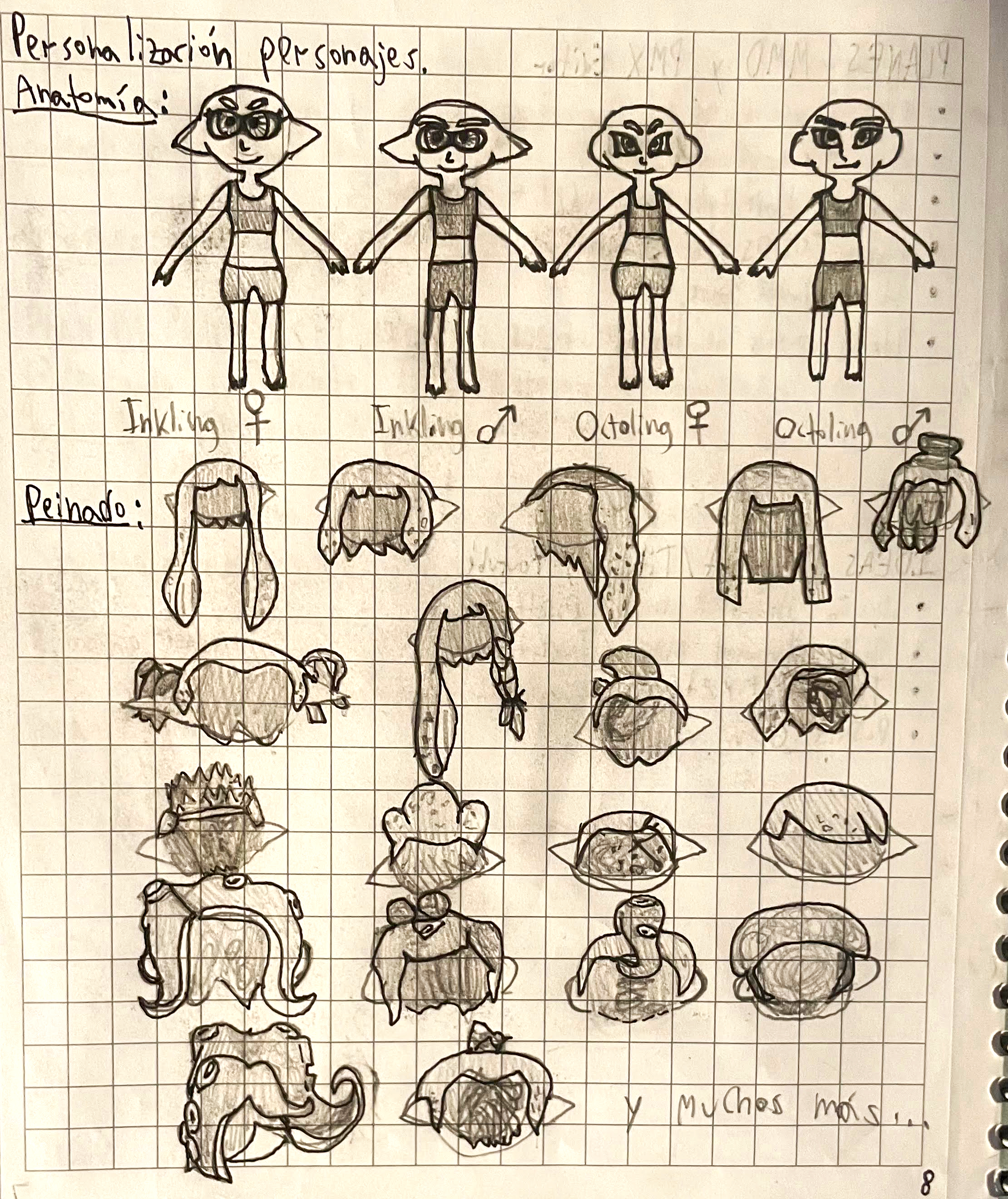 Diseño de personajes MMD Splatoon parte 1