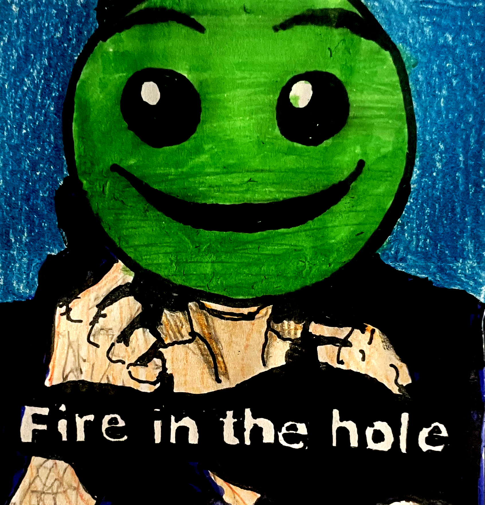 Meme FIRE IN THE HOLE (GD) dibujo HIGH DETAIL