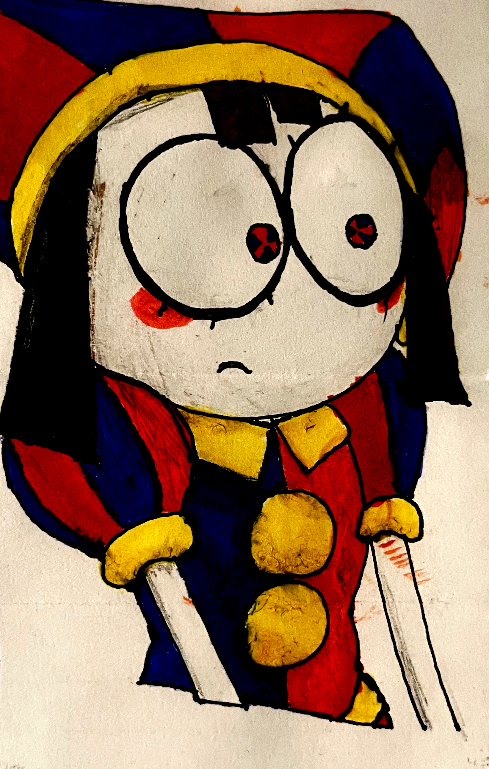 Pomni (El asombroso circo dígital) dibujo HIGH DETAIL