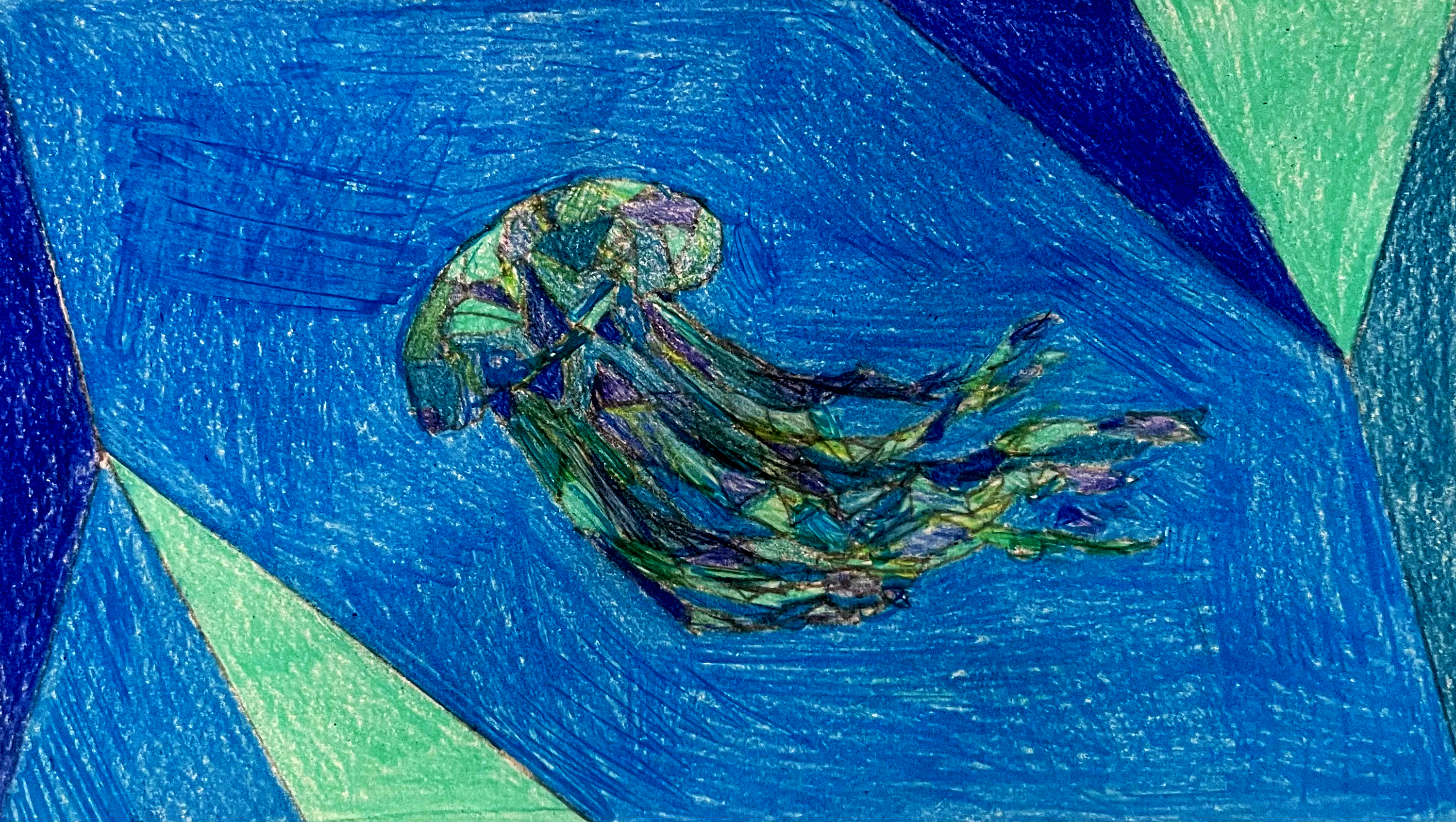 Dibujo tipo wallpaper - Fondo de pantalla Linux Jellyfish