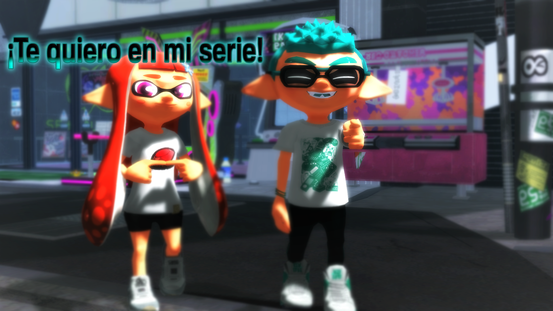 Promo para mi encuesta para postular personajes de MMD Splatoon