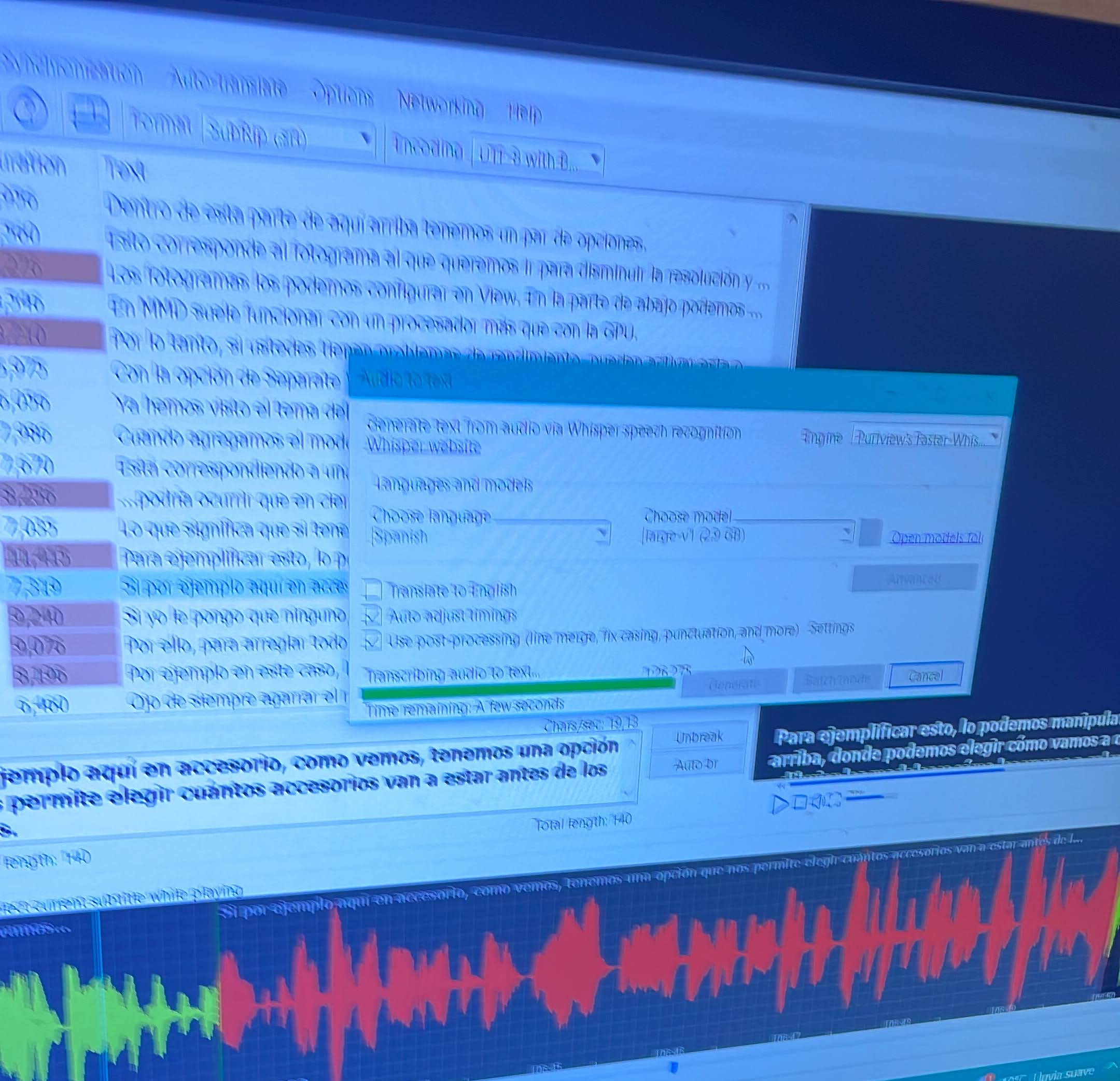 Proceso de subtitular los tutoriales con SubtitleEdit