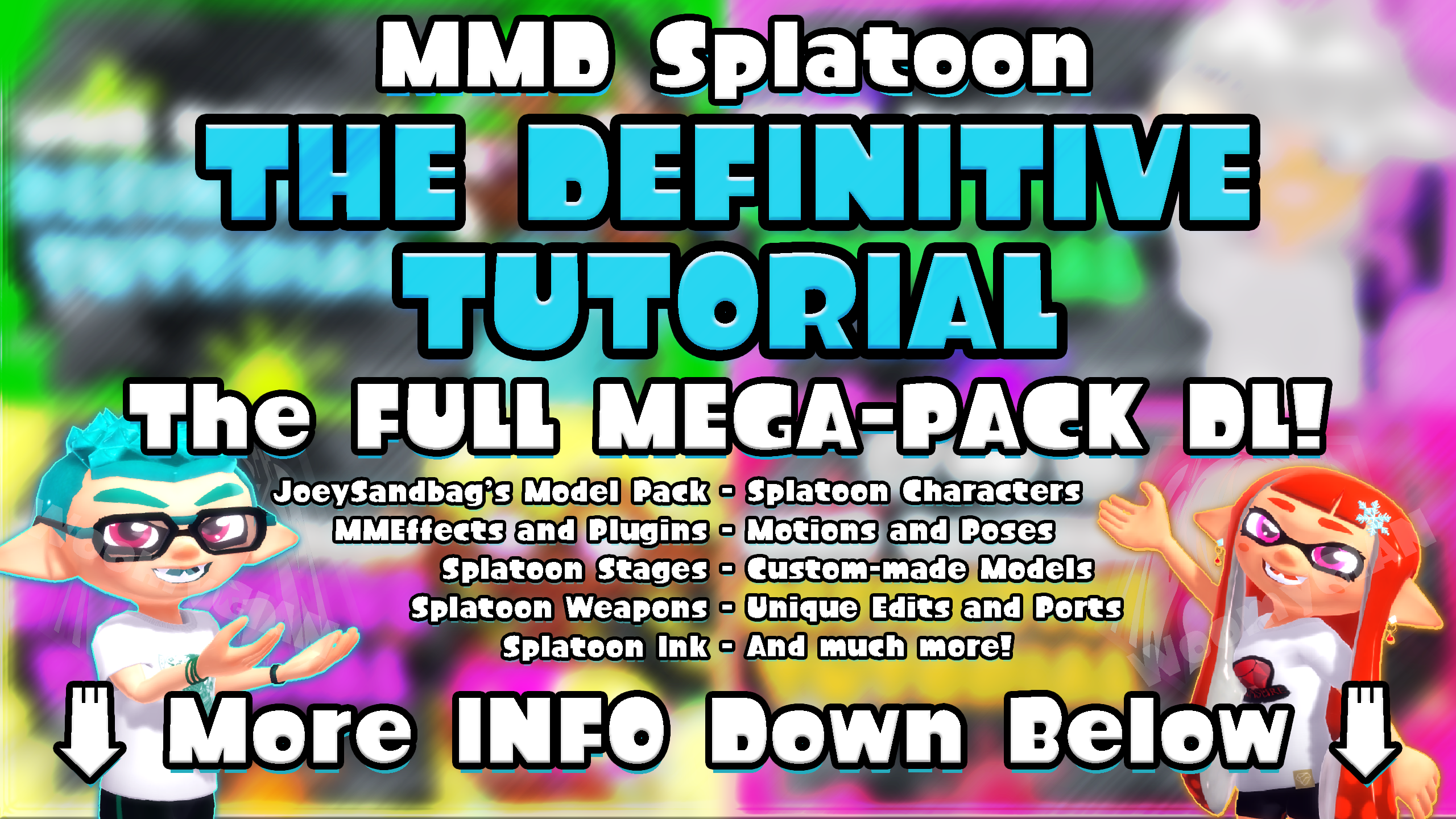 Poster PROMOCIONAL final sobre EL TUTORIAL DE MMD SPLATOON DEFINITIVO