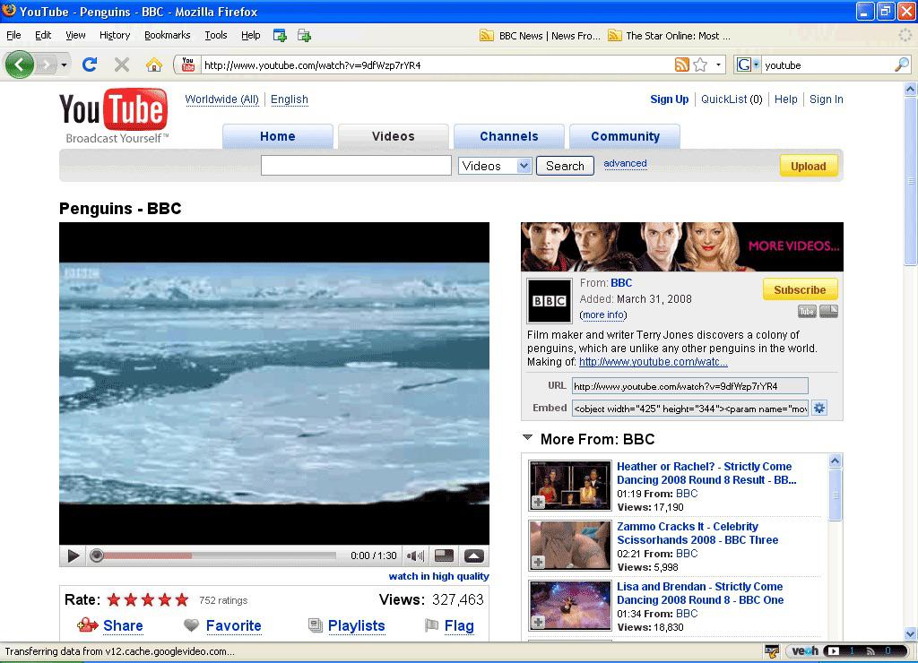 Youtube en 2007-2008